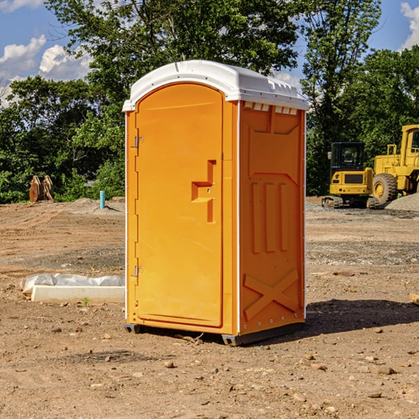 what is the maximum capacity for a single portable restroom in Rush Hill